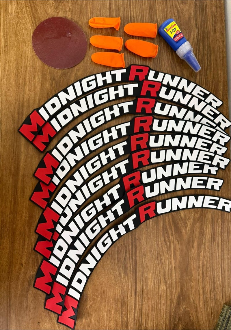 CarOxygen Logo Stickers Accessories for Car, Tyre Decor Sticker and Decal, Wheel Stickers for Car & Bike (Midnight Runner) - Image 3