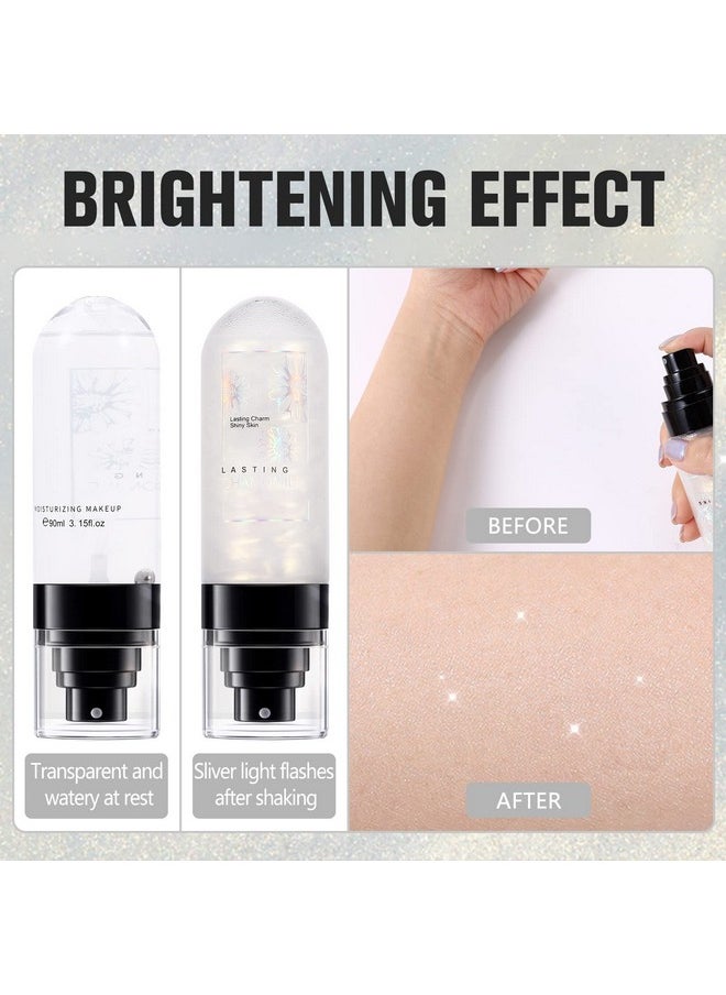 UCANBEMAKEUP - Dewy Makeup Setting Spray Shimmer Glow Finish Hydrating Illuminating Finishing Spray For Face Lightweight Long Lasting Make Up Fixing Hydrate Skin For A Bright Look 3.15 Fl Oz - Image 1