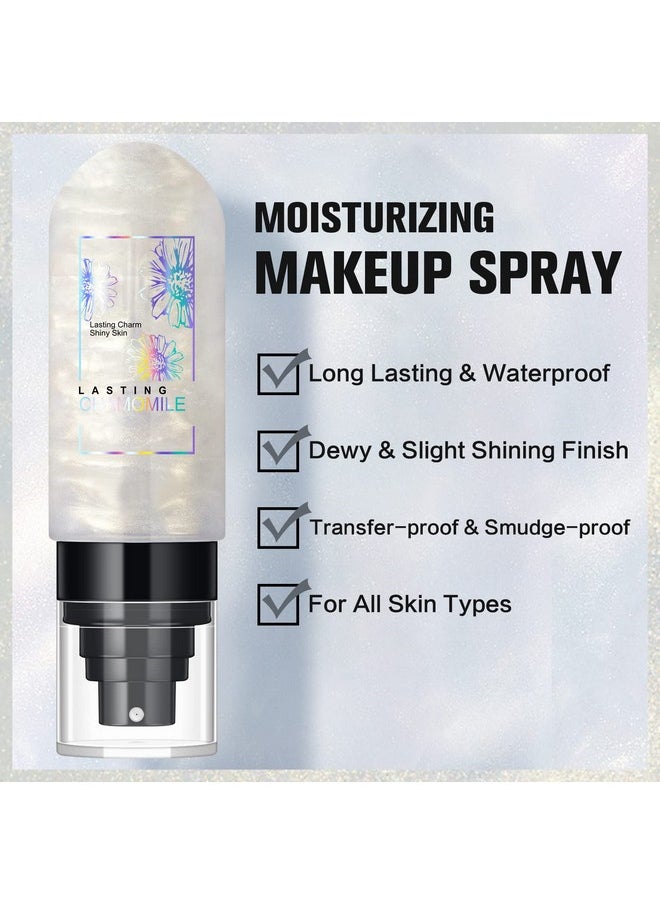 UCANBEMAKEUP - Dewy Makeup Setting Spray Shimmer Glow Finish Hydrating Illuminating Finishing Spray For Face Lightweight Long Lasting Make Up Fixing Hydrate Skin For A Bright Look 3.15 Fl Oz - Image 1