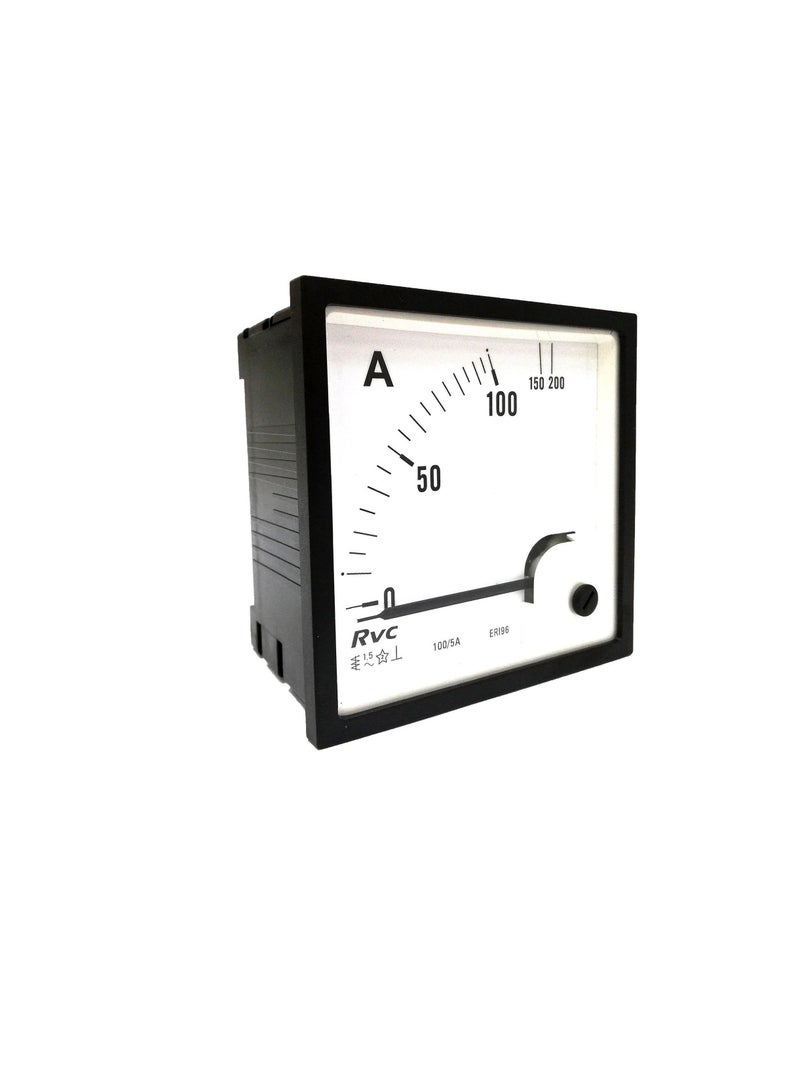 AC Analogue Panel Ammeter 96x96 - CT Type Secondary 5A - ERI96/ESI96 Revalco Italy - Image 3