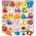 SYNARRY Wooden Alphabet Puzzle 52 Pieces ABC Puzzles for Kids Ages 35 Alphabet ABC Letter Blocks Puzzles for Toddlers 24 Animals Letter Matching Preschool Learning Toys Easter Gifts for Kids - Image 2