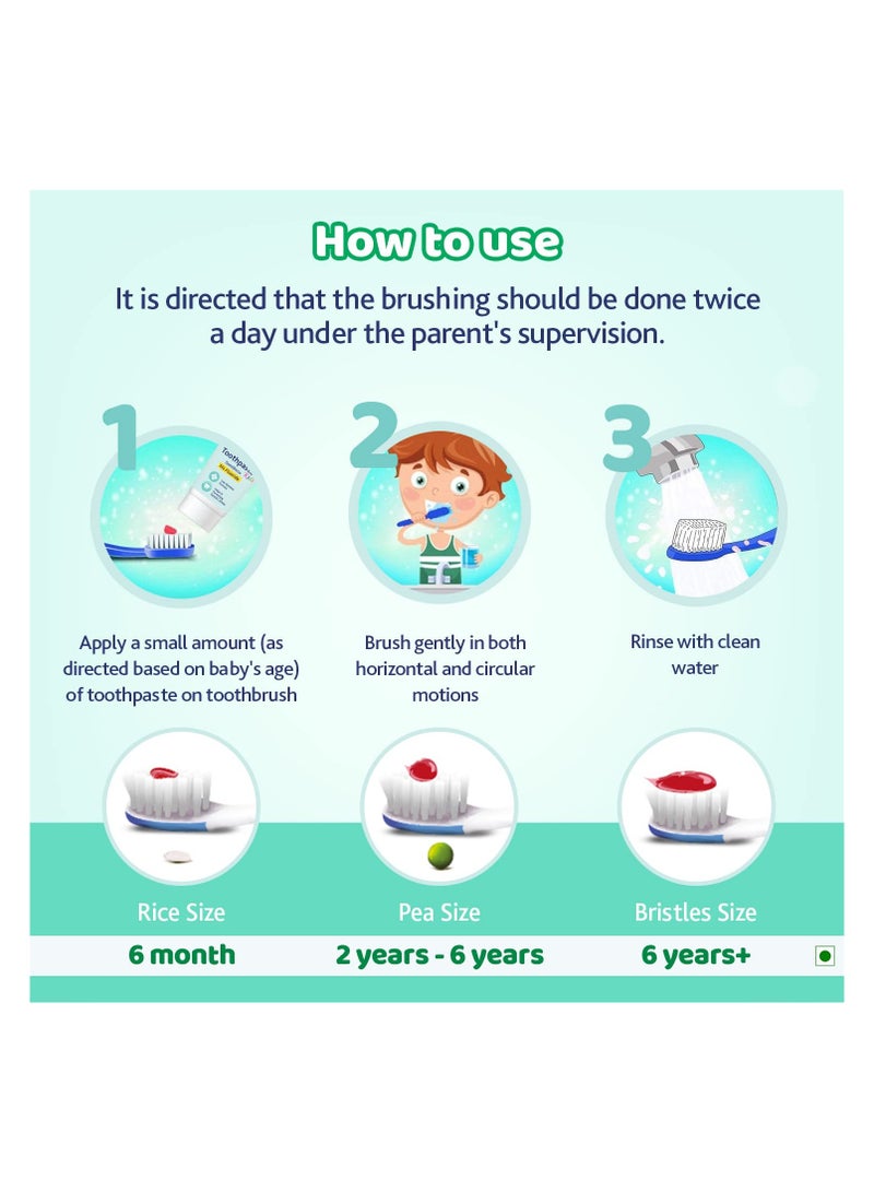 Chicco Toothpaste for Kids, Best for Baby (6+ years), Mild Mint Flavour, 70g | With Fluoride to Remove Plaque | Low Abrasive| Helps Prevent Cavities | IDA Accepted - Image 3