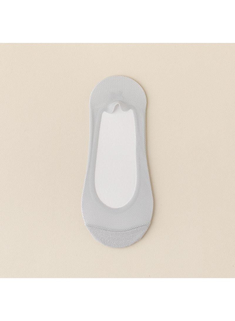 Y&D Grey 6 Piece Set Women's Thin Shallow Mesh Invisible Mesh Breathable Non Slip Socks - Image 1