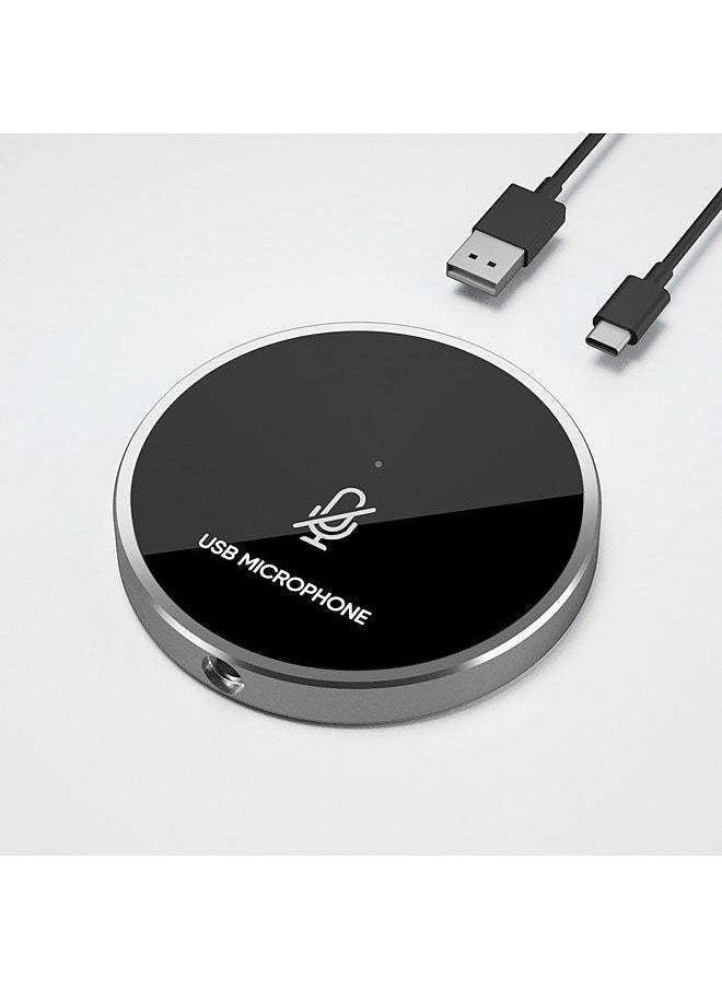 Generic - USB Conference Computer Microphone Desktop PC Mic 360° Omnidirectional Condenser Plug & Play Touch-Sensor Buttons Mute Function Compatible with Windows Mac - Image 1