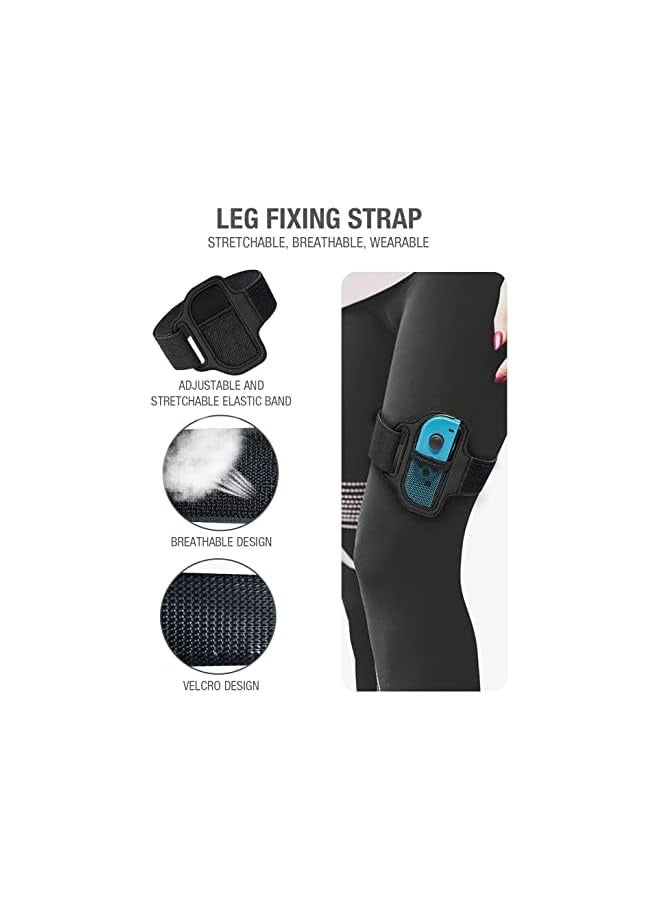 بروماس حزام ساق سويتش لألعاب نينتندو سويتش الرياضية، [4 عبوات] أحزمة ساق سويتش لكرة القدم متوافقة مع سويتش سبورتس/رينج فيت أدفنتشر، حزام مطاطي قابل للتعديل بمقاسين للبالغين والأطفال - Image 4