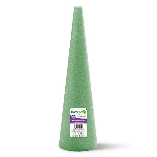 FloraCraft FloraFōM Cone 4.75 Inch x 17.9 Inch Green - Image 1