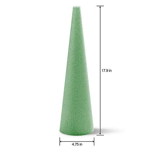 FloraCraft FloraFōM Cone 4.75 Inch x 17.9 Inch Green - Image 2