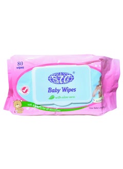 Generic Baby Wipes With Aloe Vera Extract 80 Wipes  - Image 1