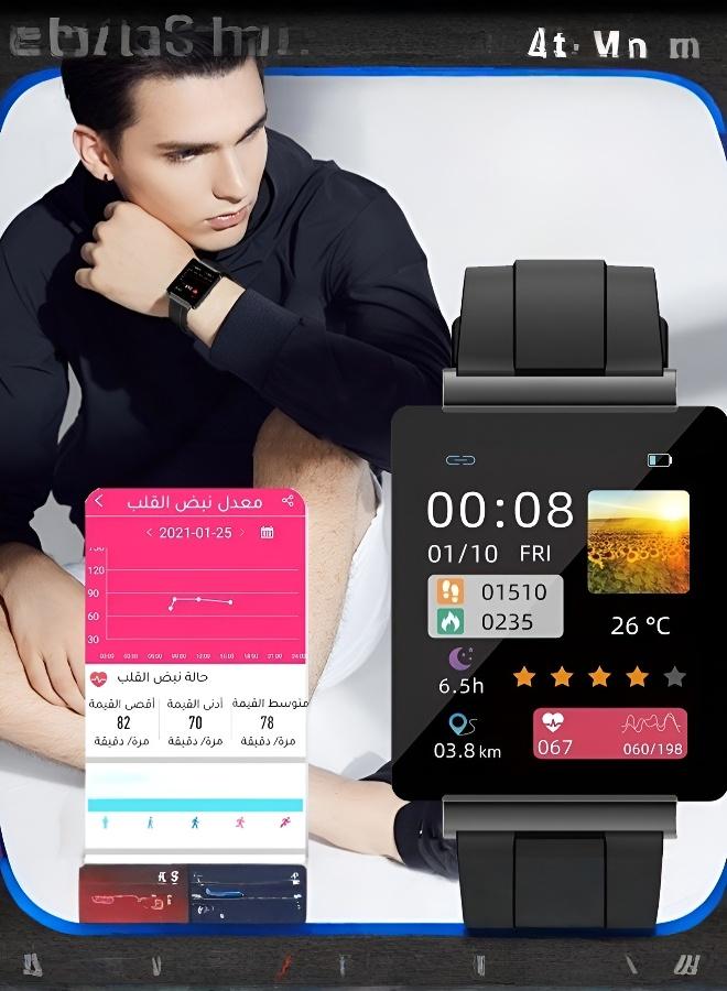 Smart Watch with Non-Invasive Blood Glucose Tracking | Heart Rate, Blood Pressure, SpO2 Monitor | NFC, Door Access & Temperature Control | Fitness Tracker for iOS & Android - Image 2