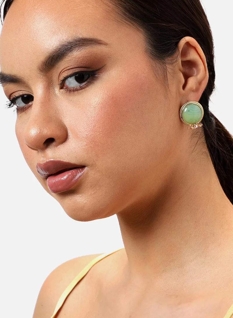 سوهي مسمار حجري مصمم للحفلات مطلي بالذهب