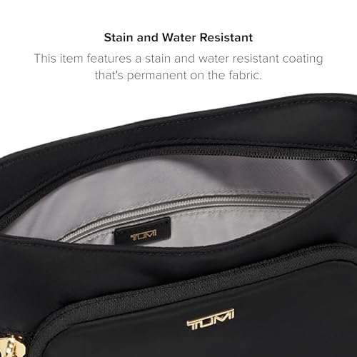 TUMI - Voyageur Tyler Crossbody - Nylon Crossbody Bag - Business, Travel Bag - Stain, Water-Resistant - Stylish Purse - Black & Gold - Image 5