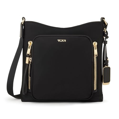 TUMI - Voyageur Tyler Crossbody - Nylon Crossbody Bag - Business, Travel Bag - Stain, Water-Resistant - Stylish Purse - Black & Gold - Image 1