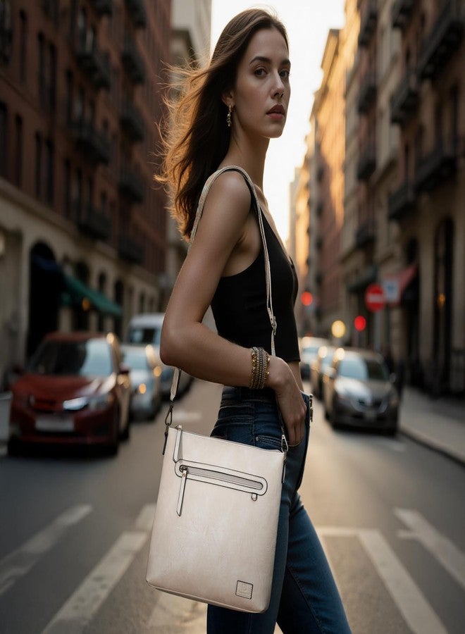 Pomelo Best Crossbody Bags for Women with RFID Card Slots, Trendy Vegan Leather Hobo Handbags and Purse Fashion Shoulder Bag - Image 2