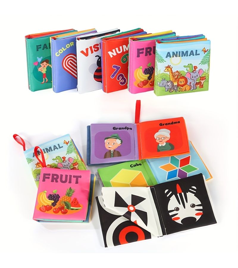 High Value Multi Themed Small Picture Books for Babies Tactile Cognition Color Recognition Shape Learning Washable Durable Early Childhood Education Toy Holiday Gift - Image 3