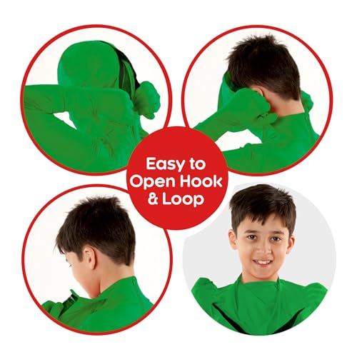 Morphsuits Green Bodysuit Costume for Kids, Green Screen Suit for Kids, Body Suit for Child, Fun Halloween Dress-Up, Medium - Image 4