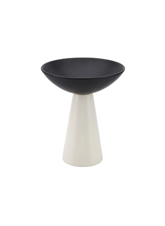 DANUBE HOME Danube Home Norwich Ceramic Yang Bowl - 25.5X25.5X30.5Cm Elegant Black/White Bowls For Room Decoration Contemporary Elegance For Living Room & Kitchen Decorative Home Accessories