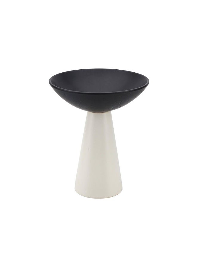 DANUBE HOME Danube Home Norwich Ceramic Yang Bowl - 25.5X25.5X30.5Cm Elegant Black/White Bowls For Room Decoration Contemporary Elegance For Living Room & Kitchen Decorative Home Accessories  - Image 2