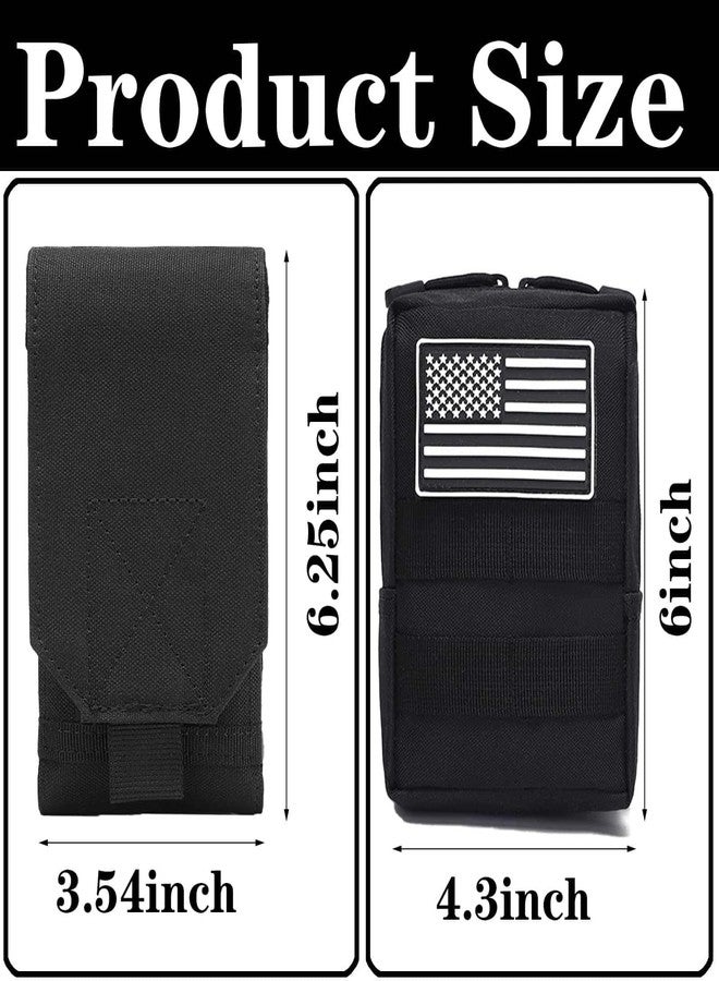 LUYEJKO 4 Pack Tactical Molle Pouches,Molle Backpack Attachments,Small Tactical Pouch for Backpack (Black) - Image 2