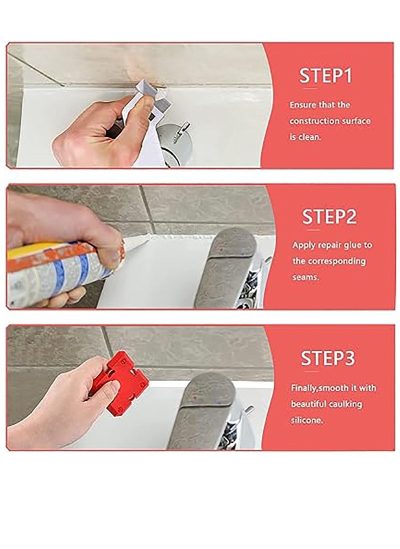 KASTWAVE - Professional Caulking Tool Kit with Sealant Finishing Tools, Easy Silicone Caulking with Guides, Caulk Removal Tools and Fill Removal Tool Silicone Fill （ 11Piece Set） - Image 1