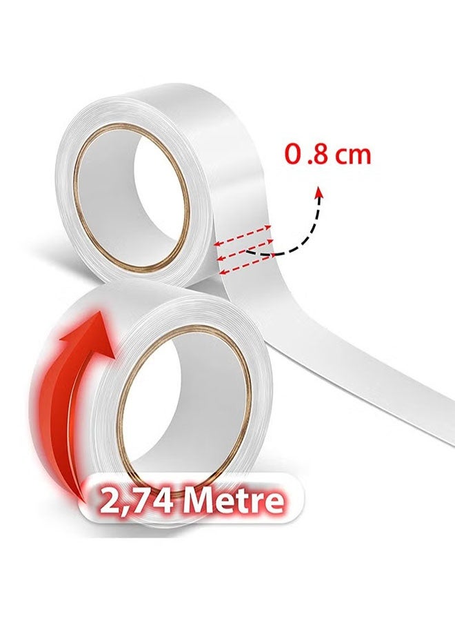 Walker Tape Ultra Hold Hair Extension Tape Roll (0.8 x 3 Yards) Double Sided Tape Wig Waterproof Tape Wig Wig Pieces Hair Extensions 2PCS - Image 2