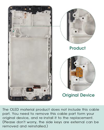 SRJTEK OLED Screen Replacement for Samsung Galaxy A42 5G SM-A426 Mobile Phone LCD Display Touch Digitizer Assembly Glass Repair with Frame(Color: Black) - Image 2