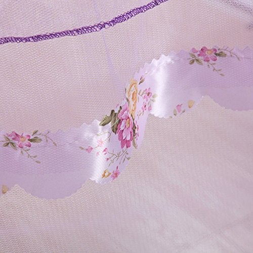 JQWUPUP Twin Canopy Bed Curtains - 4 Corner Canopy for Beds, Bed Canopy for Girls Adults, Bedroom Home Decor (Twin Size, Purple) - Image 3