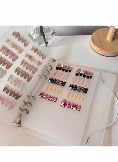 Excefore Press on Nail Holder, On Organizer, Removable Loose-Leaf Storage Book for Fake Nail, Display(Not Included Nail)  - Image 5