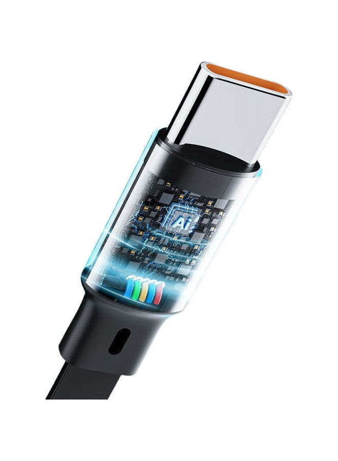 Oksj Data Cable Three-In Charger Cable 66W Super Fast Charging One-To Retractable Multi-Functional Car Multi-Head Suitable For Huawei Type-C/Iphone/Android Phones - Image 1