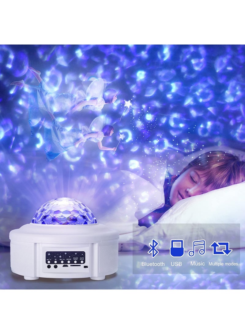 جهاز عرض النجوم Galaxy للإضاءة الليلية للأطفال، جهاز عرض LED مع سماعة بلوتوث، أضواء وموجات المحيط النجمي للكبار والأطفال، حساس للصوت، أفضل هدية لحفلات أعياد الميلاد، المسرح، غرفة النوم، وحفلات الزفاف. - Image 2