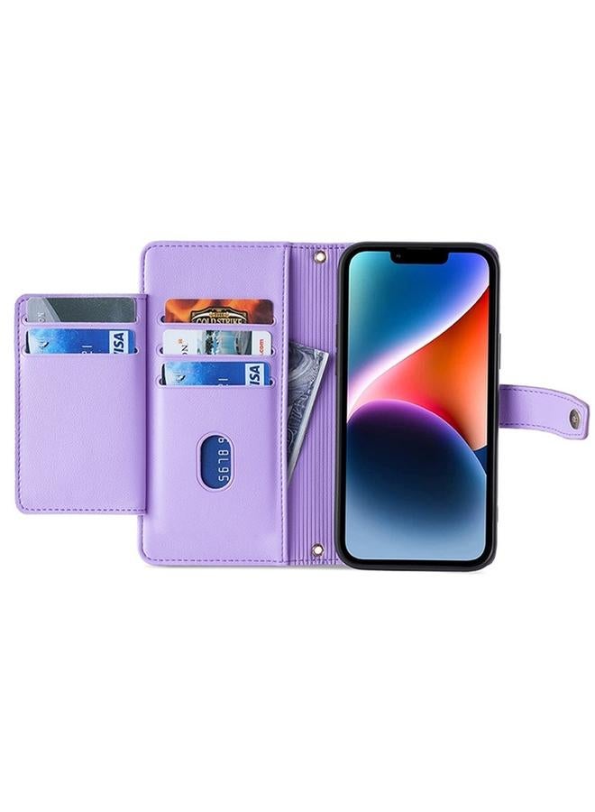 S-TOP Case For Huawei Mate 60 Pro / Pro+ Lite Sheep Texture Cross-body Zipper Wallet Leather Phone Case - Image 3
