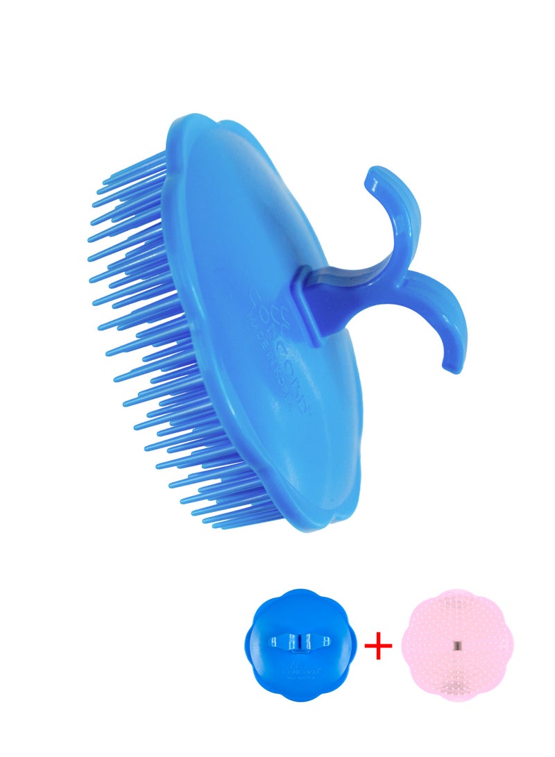CONCORD - Korea Round Hair Brush, Scalp Massage and Hair Care Brush for Daily Use, Smooth and Flexible, Made in KOREA, LIMITED TIME OFFER - Pack of 2 (1 color as shown + 1 with Random color) - Image 1