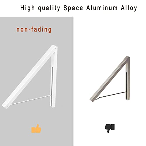 Anjuer Drying Rack Wall Mounted Clothes Hanger Folding Wall Coat Racks Aluminum Home Storage Organiser Space Savers - Image 3