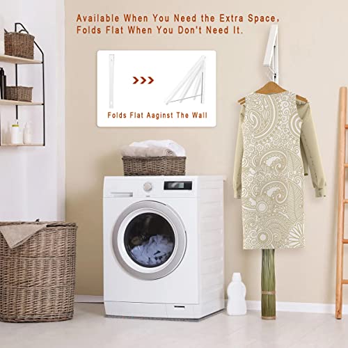 Anjuer Drying Rack Wall Mounted Clothes Hanger Folding Wall Coat Racks Aluminum Home Storage Organiser Space Savers - Image 4