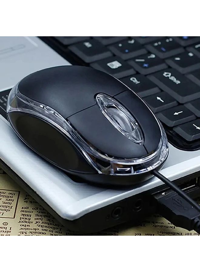 Black USB Wired Optical Mouse 3 Buttons 1000 DPI For Home Office Laptop Desktop - Image 5