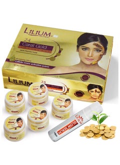 LILIUM 24Carat Gold Skin Protection Revitalizing Effects Cellular Renew Activation System All Skin Types Facial Kit 220 Gm.220Gm  - Image 1