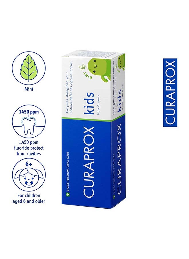 CURAPROX Children'S Toothpaste Cs Kids Mint, 60Ml - Toothpaste For Kids 6 + Years With 1,450 Ppm Fluoride  - Image 2