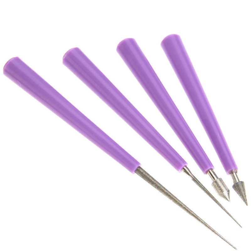 SING F LTD 4Pcs Diamond Tipped Bead Reamer Beading Hole Enlarger Tool - Image 4