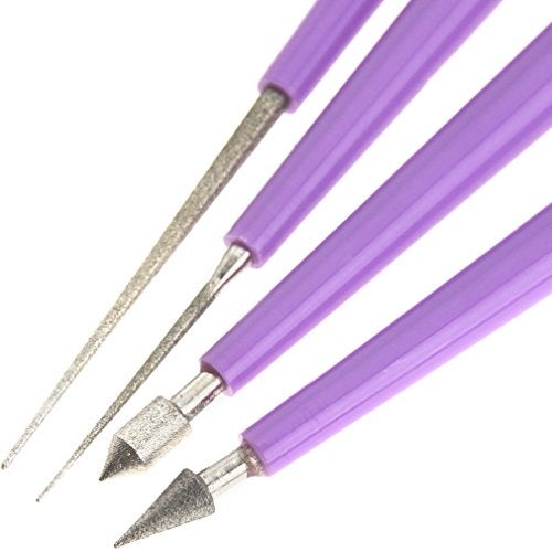 SING F LTD 4Pcs Diamond Tipped Bead Reamer Beading Hole Enlarger Tool - Image 2