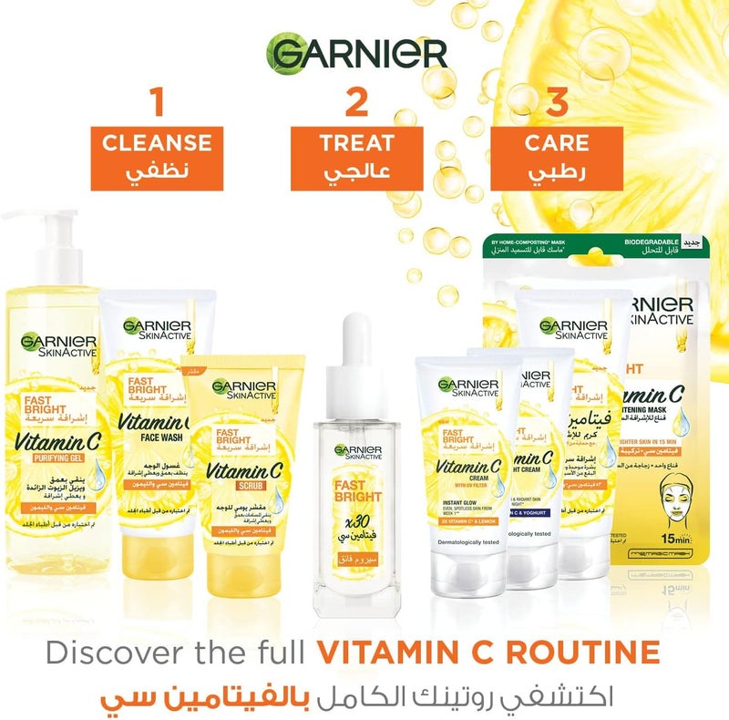 garnier Fast Bright Vitamin C Purifying Gel Wash – 400ml Skin Care - Image 5