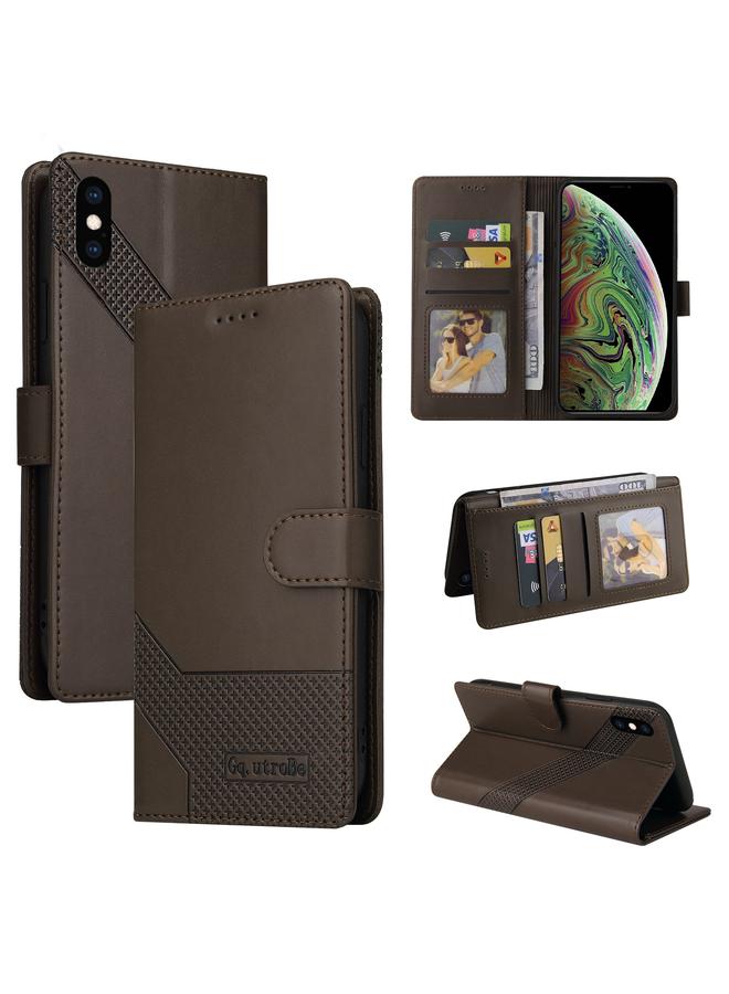 Case For iPhone XS Max Skin Feel Magnetic Leather Phone Case