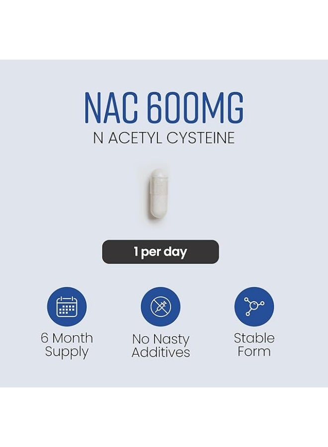 فيتابرايت مكمل NAC بتركيز 600 ملغ • إن-أسيتيل سيستئين (NAC) • 180 كبسولة • تركيبة أسيتيل سيستئين عالية القوة • يدعم مضادات الأكسدة وصحة الخلايا • تركيبة نقية ونظيفة. - Image 3