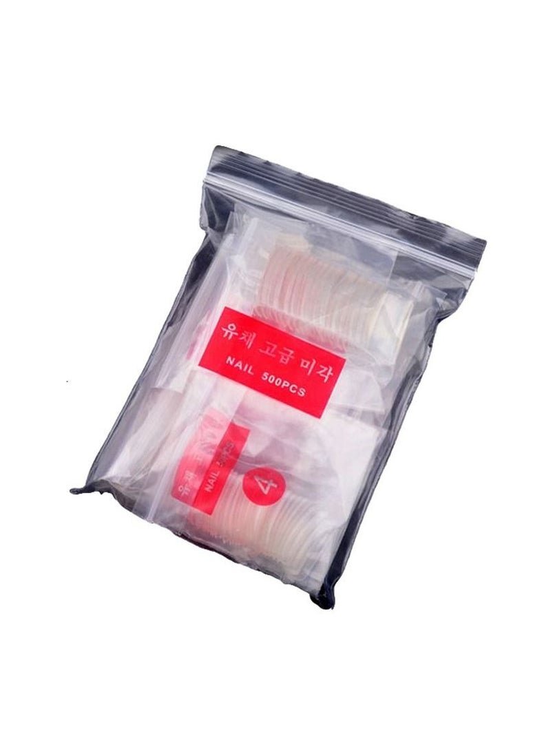500-Piece False Nail Tips Clear