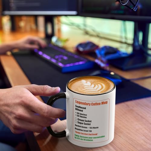 Cabtnca Gamer Gifts, Legendary Coffee Mug, World of Warcraft Merchandise, Christmas Birthday Gift for Nerd Gamer, Gaming Mug, 11 Oz - Image 3