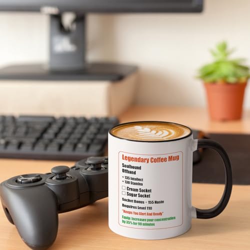 Cabtnca Gamer Gifts, Legendary Coffee Mug, World of Warcraft Merchandise, Christmas Birthday Gift for Nerd Gamer, Gaming Mug, 11 Oz - Image 5