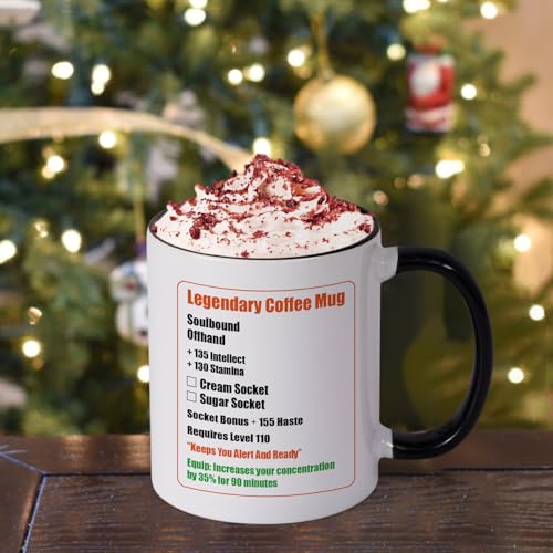 Cabtnca Gamer Gifts, Legendary Coffee Mug, World of Warcraft Merchandise, Christmas Birthday Gift for Nerd Gamer, Gaming Mug, 11 Oz - Image 2