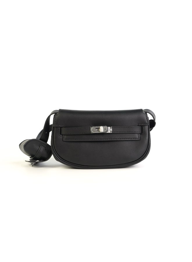Genuine Leather Moove Kelly Tangyuan Bag Two-in-one Mini Single Shoulder Oblique Multi-function Saddle Women's Bag - Image 5