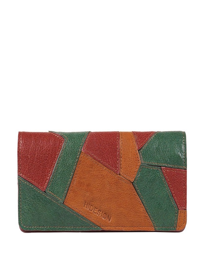 هاي ديزاين محفظة نسائية ثنائية الطي من الجلد الطبيعي من هايدساين - أحمر - Image 3