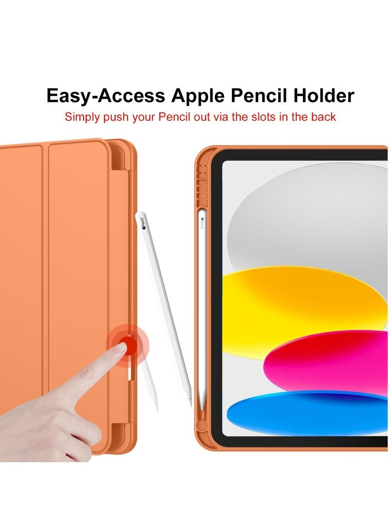 ELTRAZONE Compatible with iPad 10th Generation Case 10.9 Inch 2022 with Pencil Holder, Slim Trifold Stand Protective Cover with Soft TPU Back for iPad Case 10th Generation, Auto Sleep Wake - Image 2