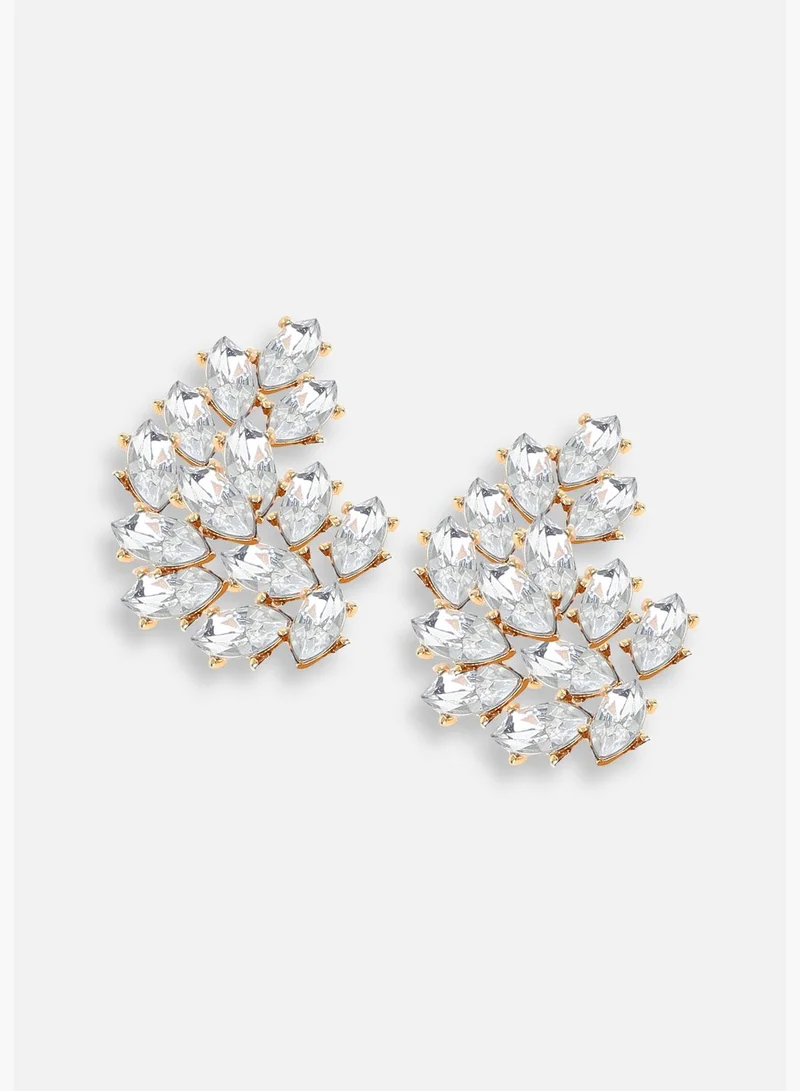 SOHI Silver Plated Party Designer Stone Drop Earring For Women