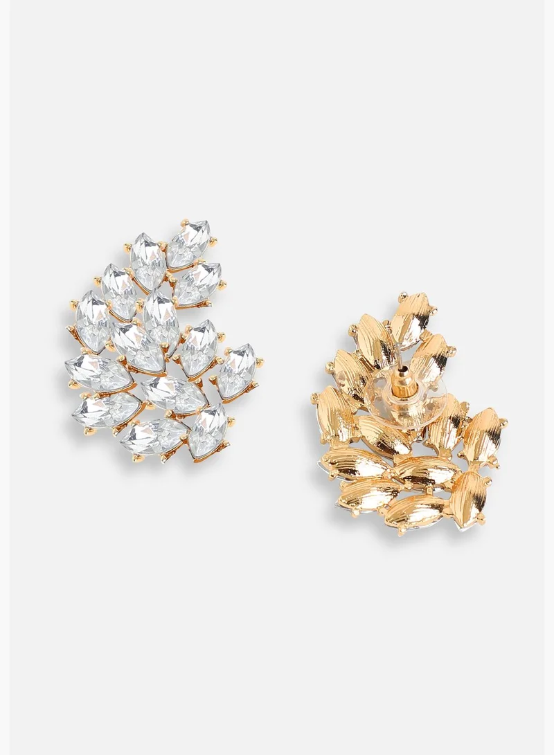 SOHI Silver Plated Party Designer Stone Drop Earring For Women